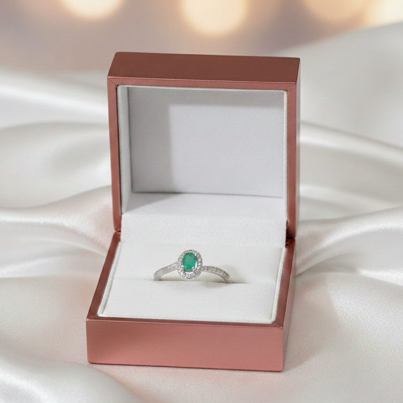 Anillo Con Esmeralda Elara
