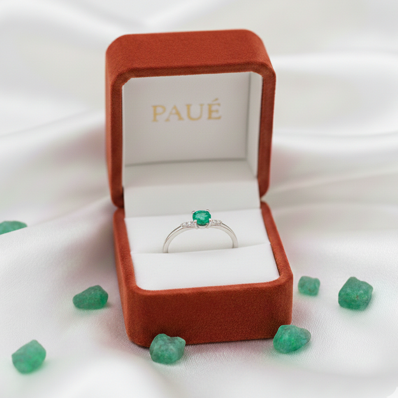 Anillo Con Esmeralda Lyra