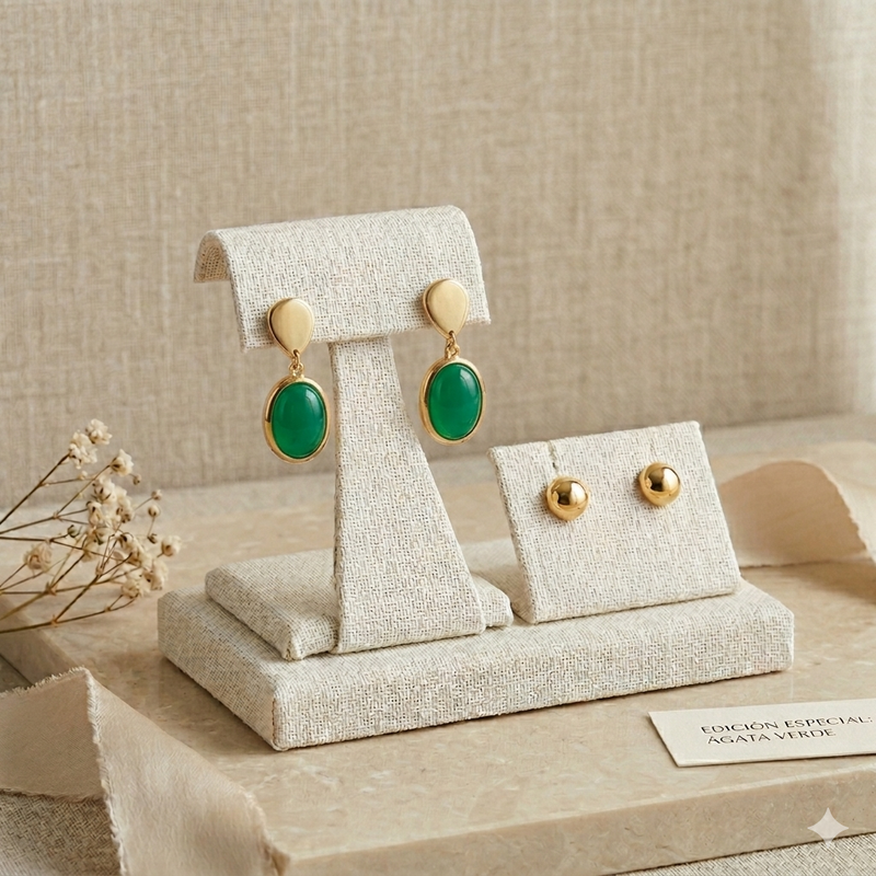 Aretes Piedra Energéticas Alquimia Sagrada