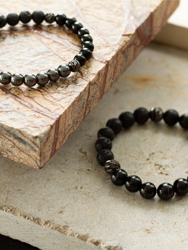 Brazalete Black Mixto 8mm - Tayrona Accesorios