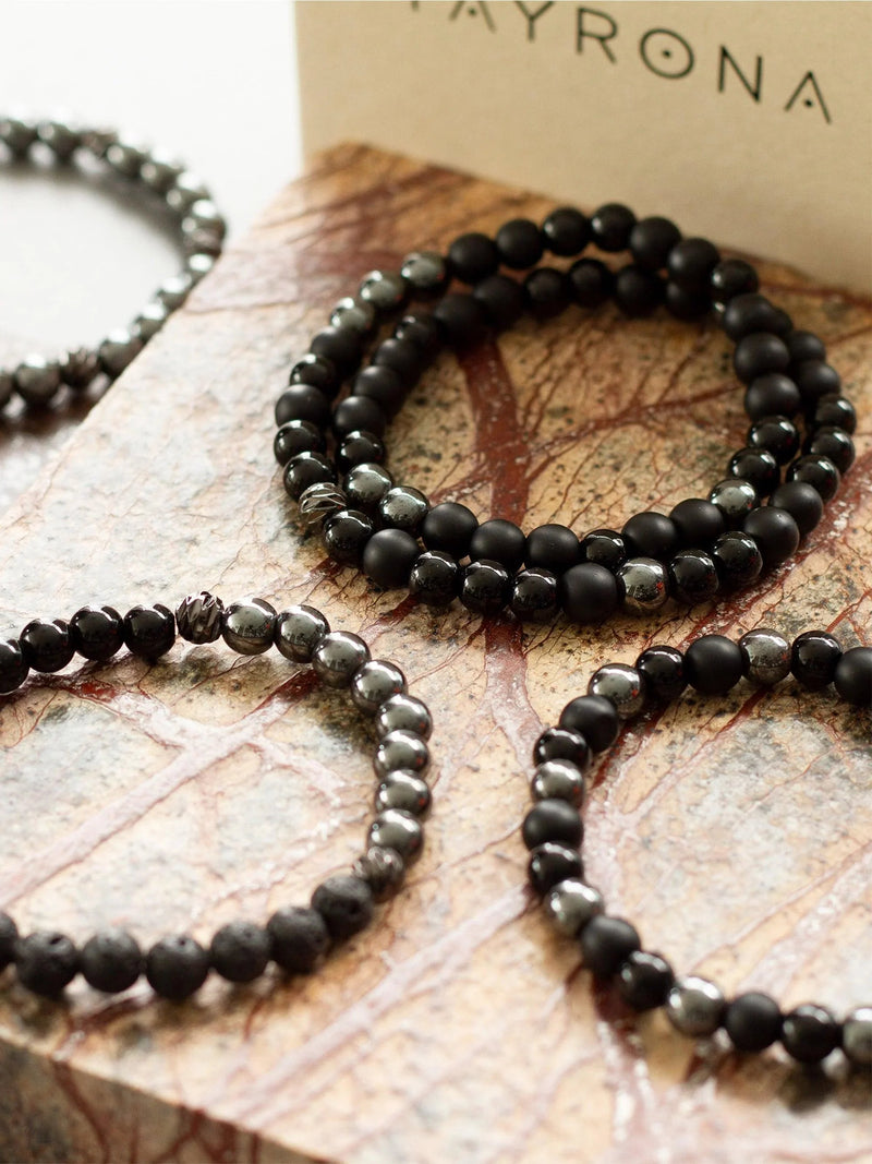 Brazalete Tayrona Onyx 6mm - Tayrona Accesorios