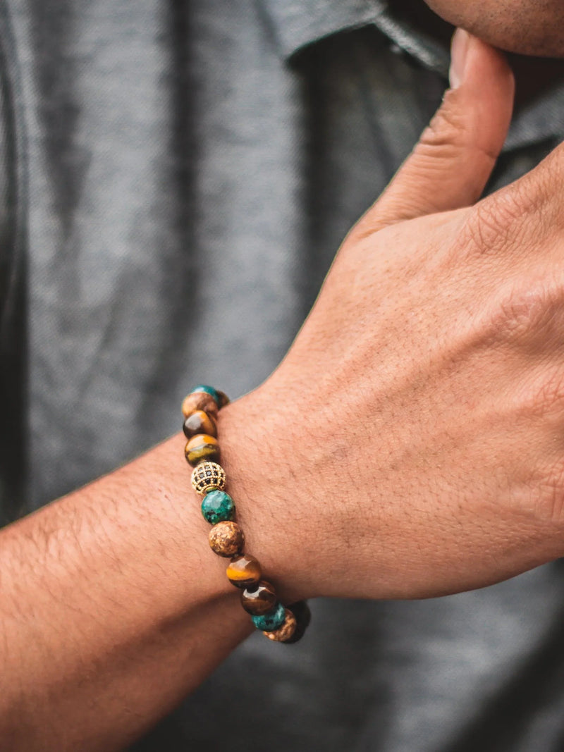 Brazalete Tigre Africa 8mm - Tayrona Accesorios