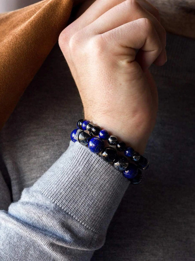 Brazalete Tayrona Lapislázuli 8mm - Tayrona Accesorios