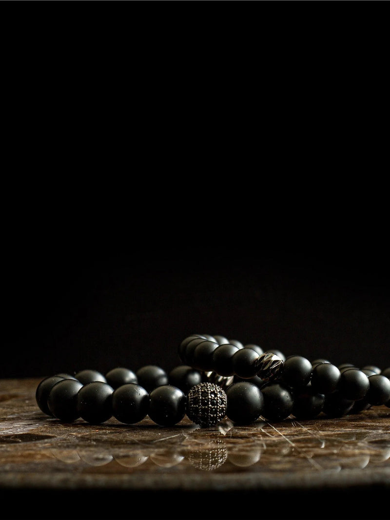 Brazalete All Black 8mm - Tayrona Accesorios