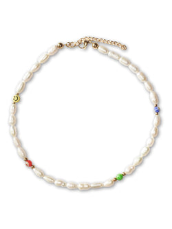Choker Perla de Rio y Millefiori