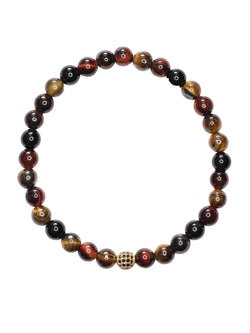 Brazalete Ojo de Tigre & Onyx 6mm