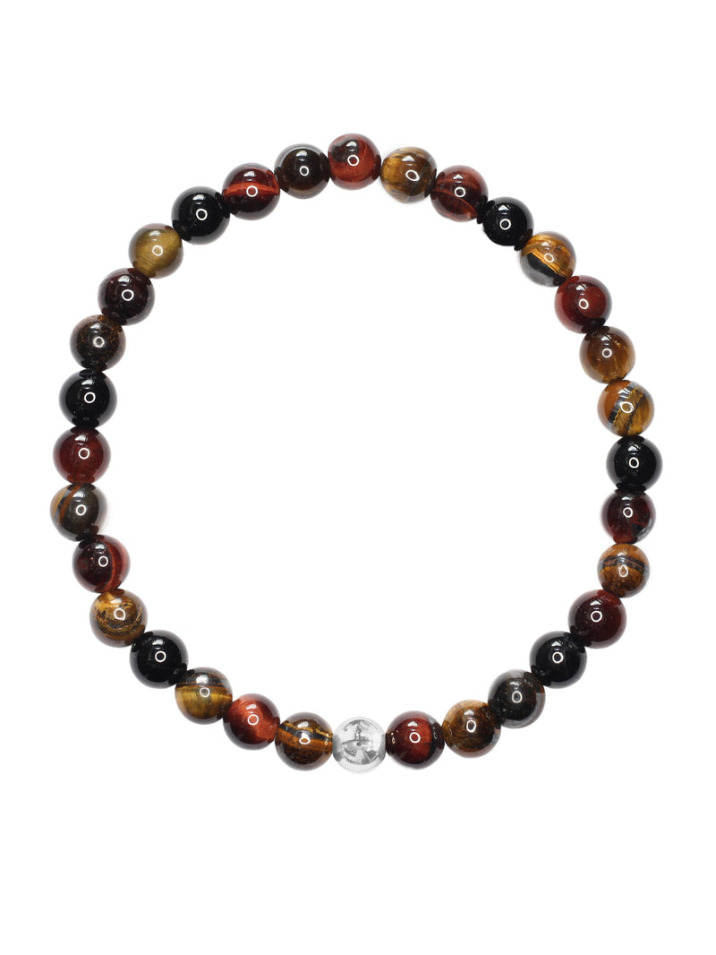Brazalete Ojo de Tigre & Onyx 6mm