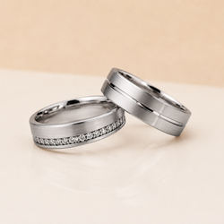 Argollas de Matrimonio Velvet Oro Blanco 18k