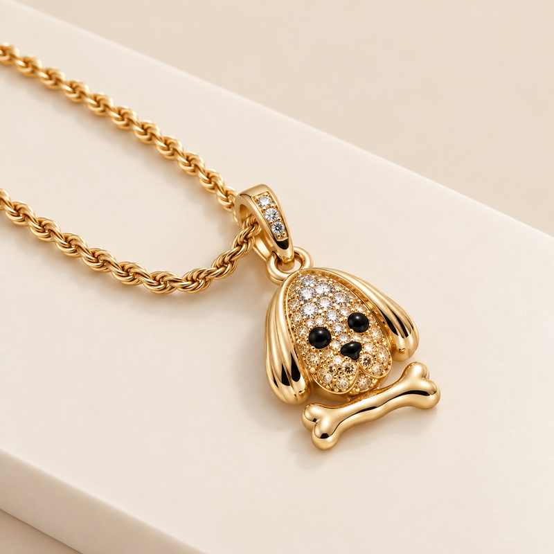 Dije Perro Seline Con Diamantes