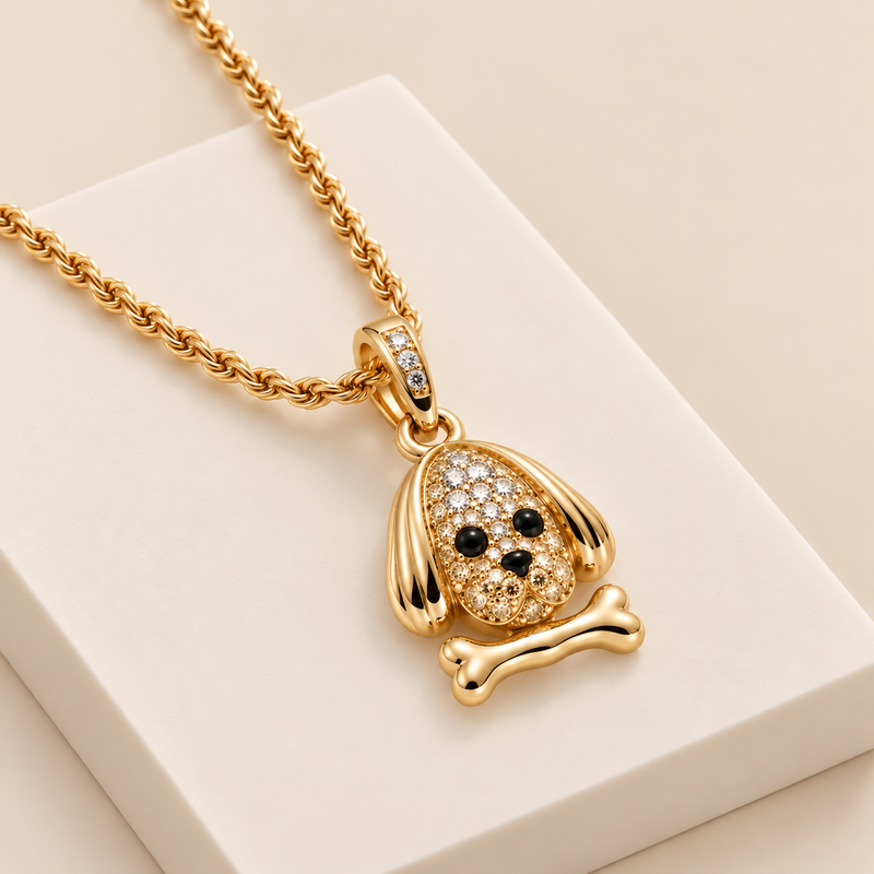 Dije Perro Seline Con Diamantes