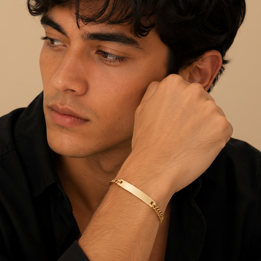 Pulsera Trip En Oro Laminado