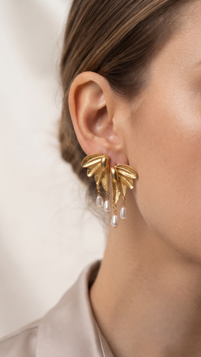 Aretes Nikella Chapadas En Oro