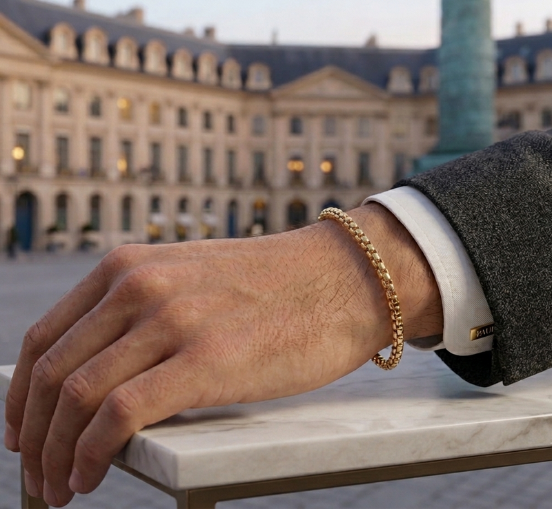 Pulsera Ethereal En Oro Laminado