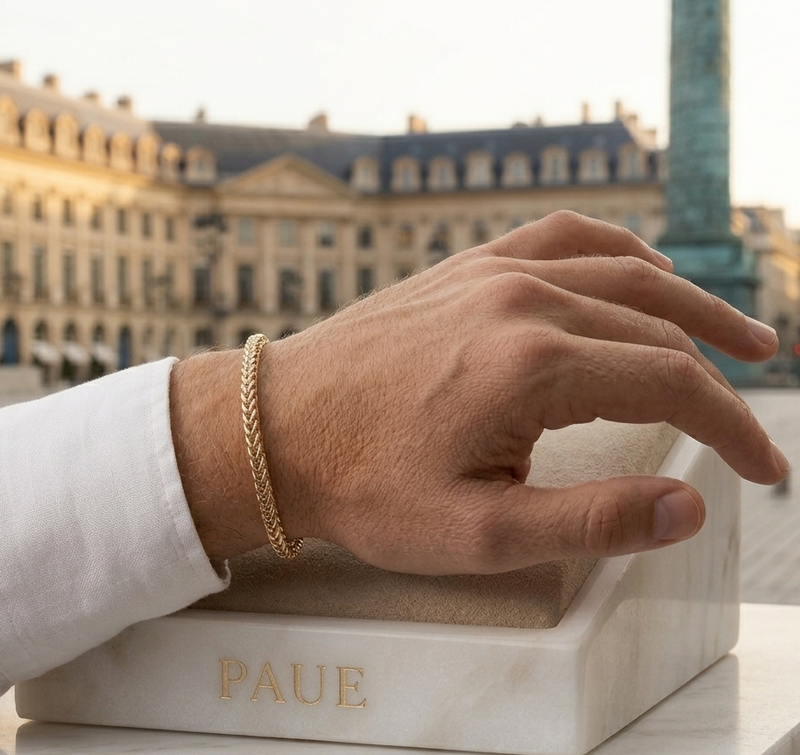 Pulsera Flow En Oro Laminado