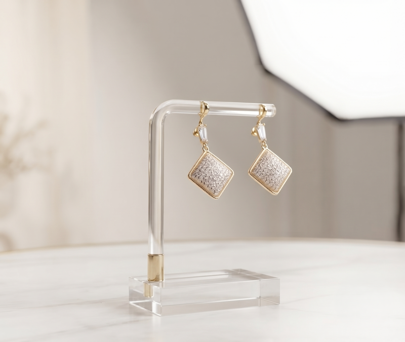 Arete Seda Dorada Mujer Chapadas En Oro