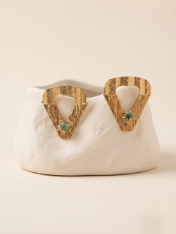 Aretes Cinta Chapadas En Oro
