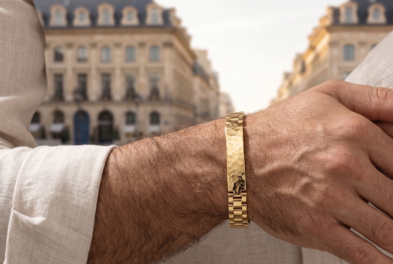 Pulsera Marrye En Oro Laminado