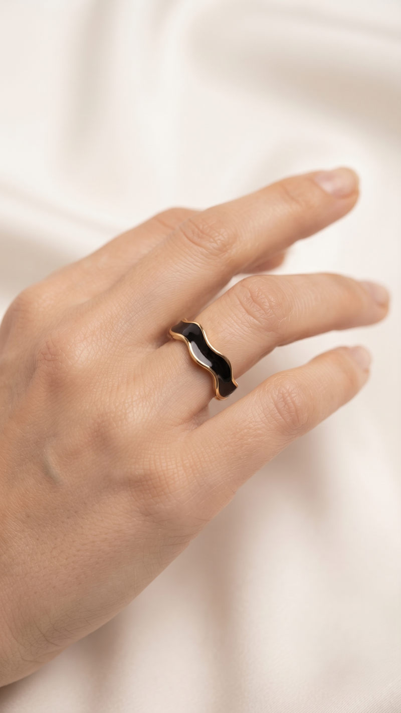 Anillo Serpentine Chapadas En Oro