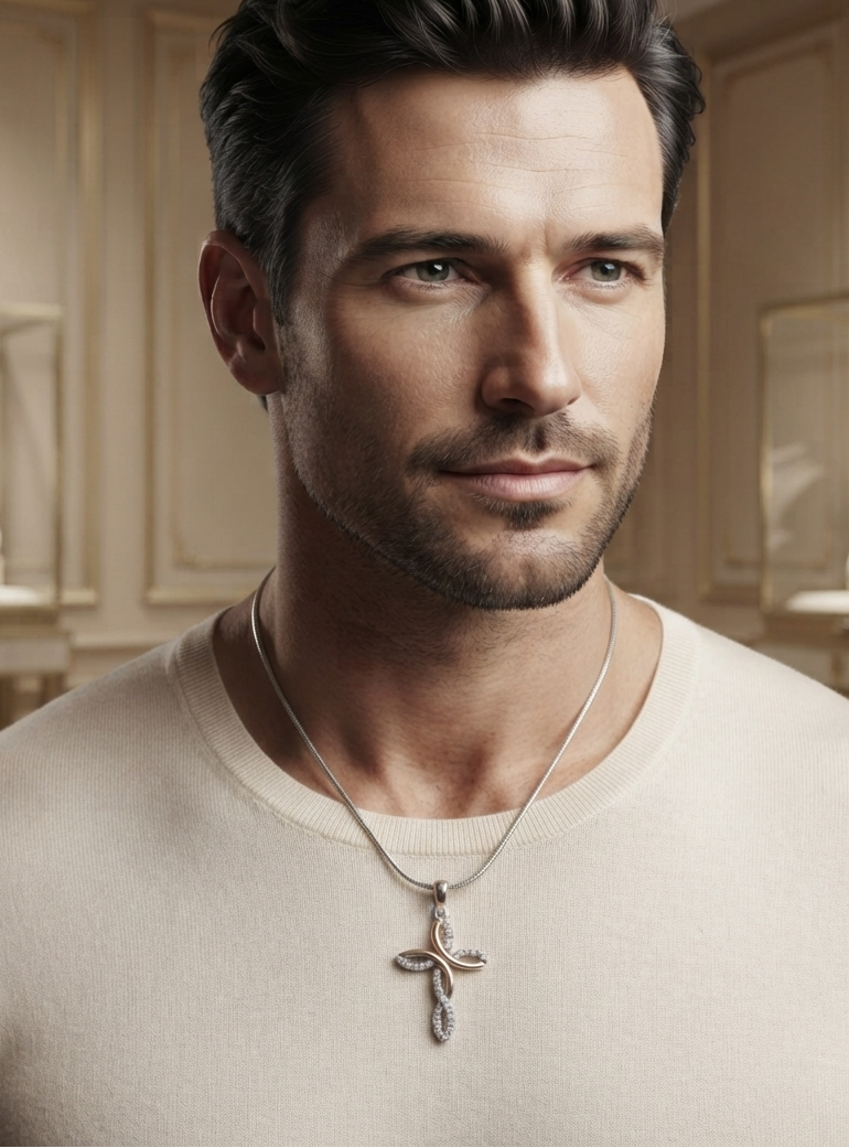 Dije Hombre Santic En Oro Plata