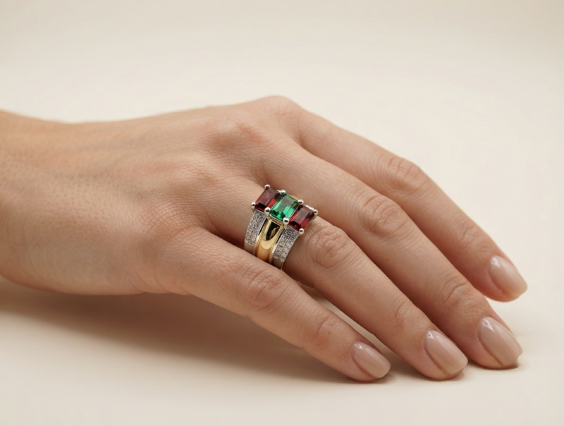 Anillo Duplex Oro Plata