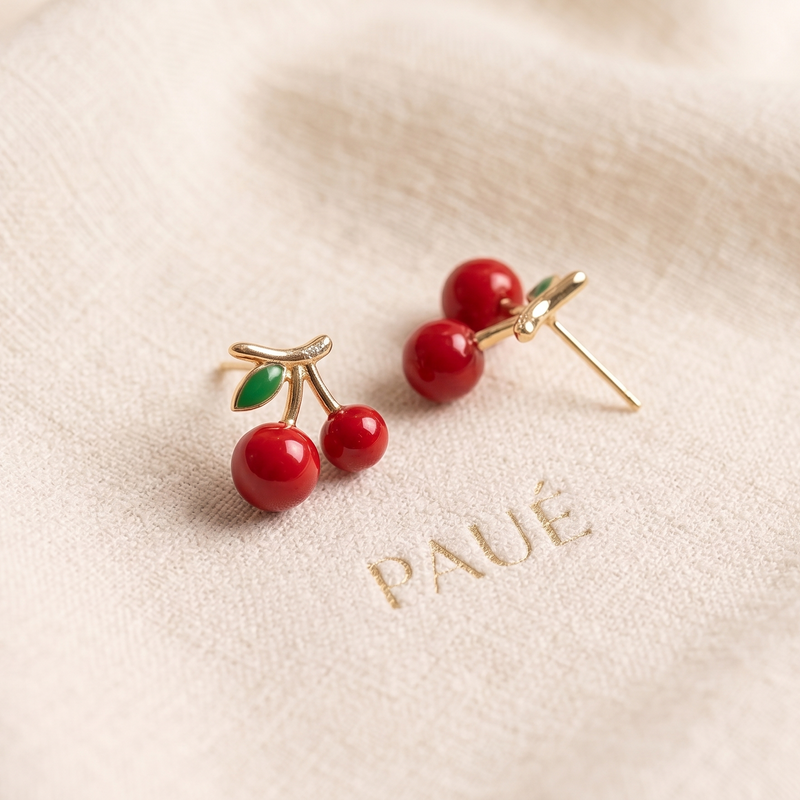 Topos Cherry Chapados en Oro 18K
