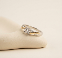 Anillo Sinfonía De Luz Oro Plata