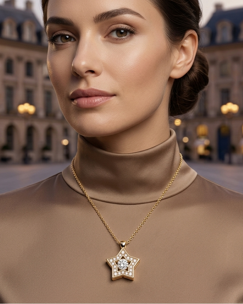 Cadena Estrellita En Oro Plata