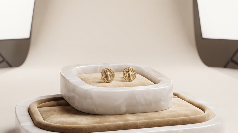 Aretes Metropolis De Mujer Chapadas En Oro