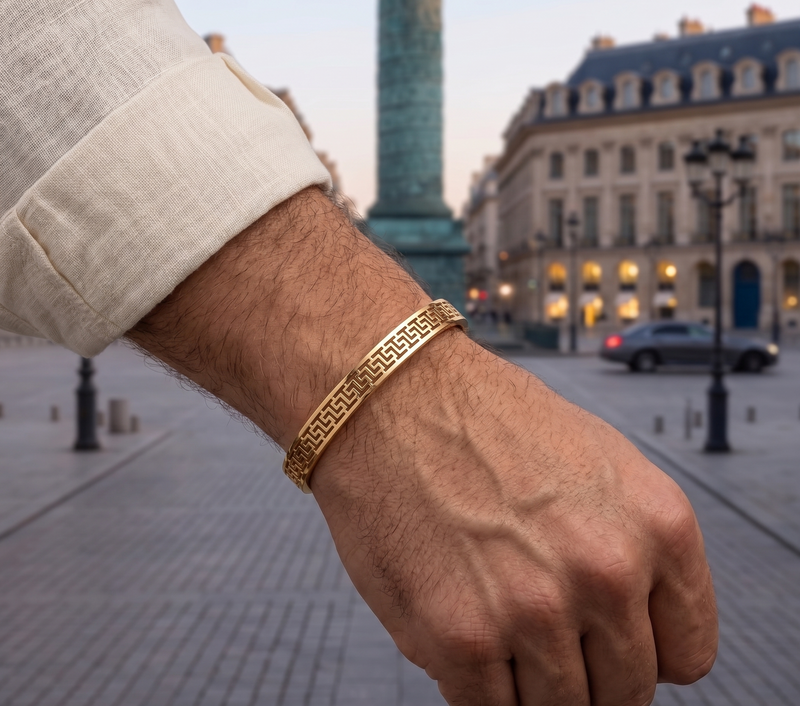 Pulsera Hellenic En Oro Laminado