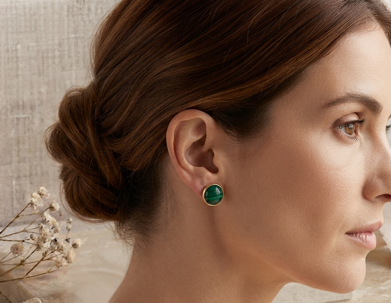Aretes Solaris En Piedra Energetica