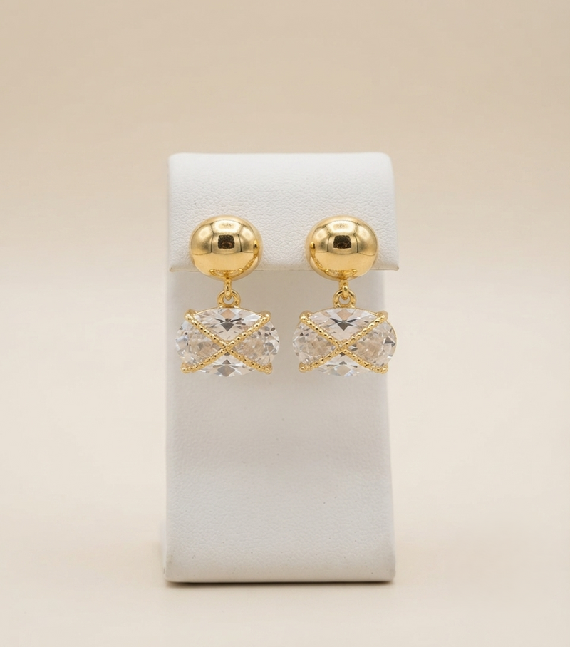 Aretes Clarity Chapadas En Oro