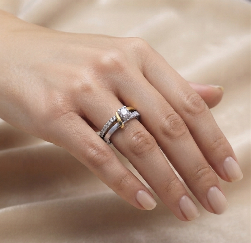 Anillo Armonia Oro Plata