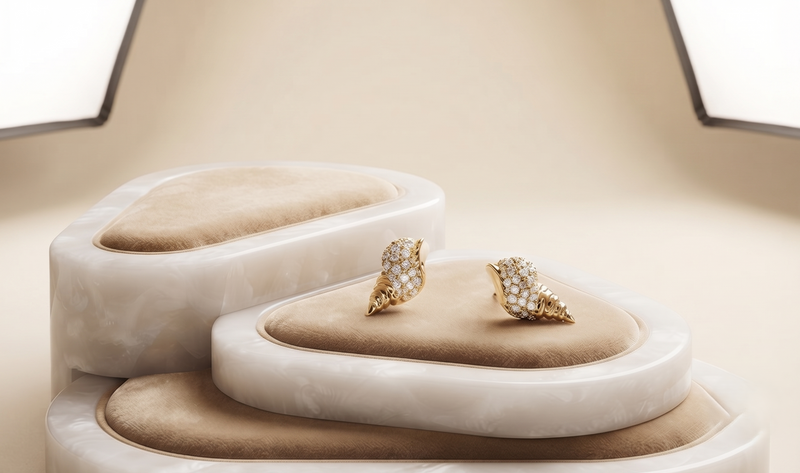 Aretes Glowie De Mujer Chapadas En Oro