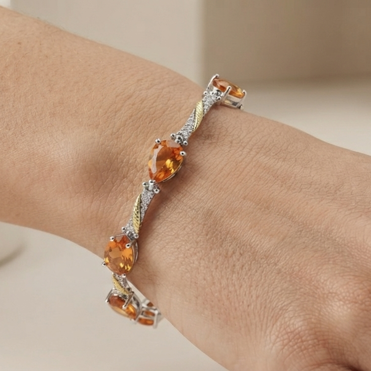 Pulsera Zafiro Naranja