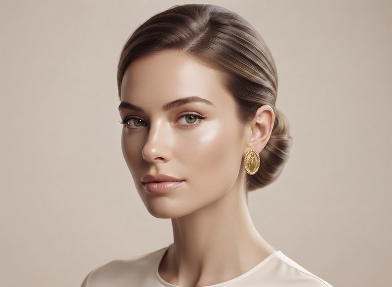 Aretes Essence De Mujer Chapadas En Oro