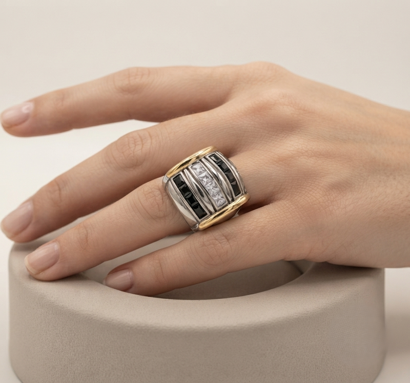 Anillo Aris Oro Plata