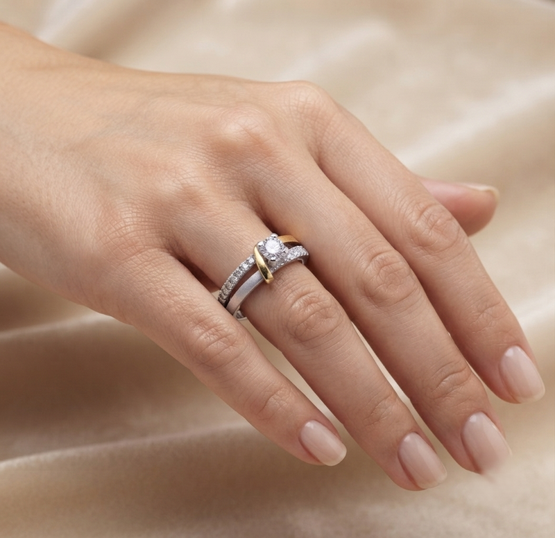 Anillo Nova Oro Plata