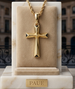 Dije Elite Cruz En Oro Laminado