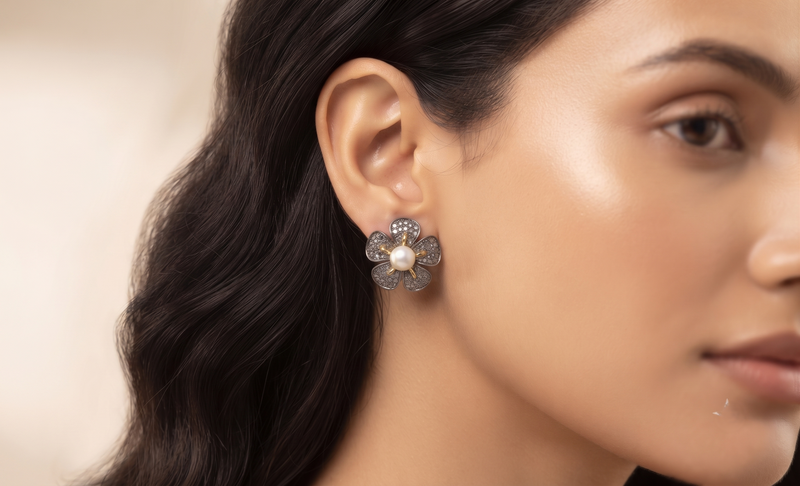Aretes Flor De Ebanó