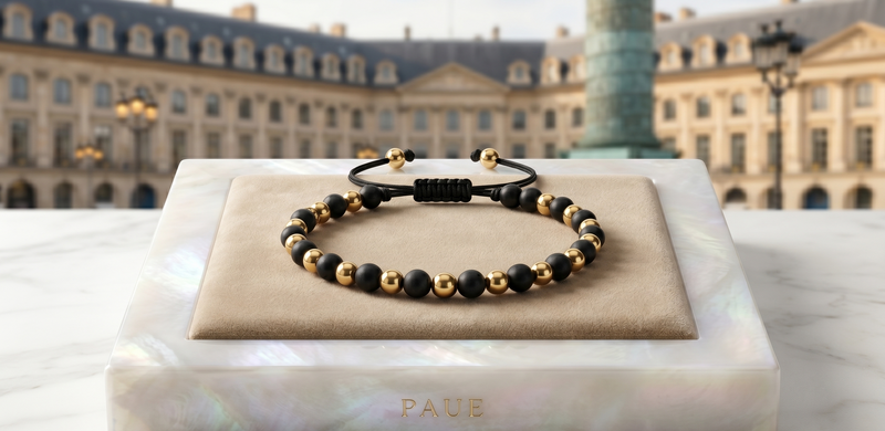 Pulsera Onix Imperial En Oro Laminado