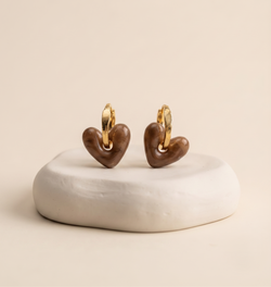 Aretes Aro De Corazon Chapadas En Oro