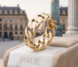 Anillo Cuban Prime En Oro Laminado Para Hombre