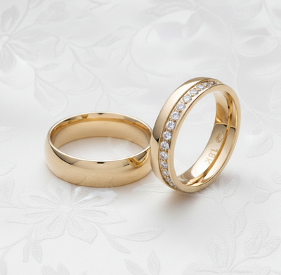Argollas Fidèle Oro Laminado Garantía de Por Vida