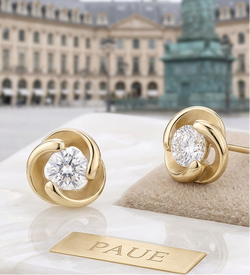 Aretes Flor En Oro Plata