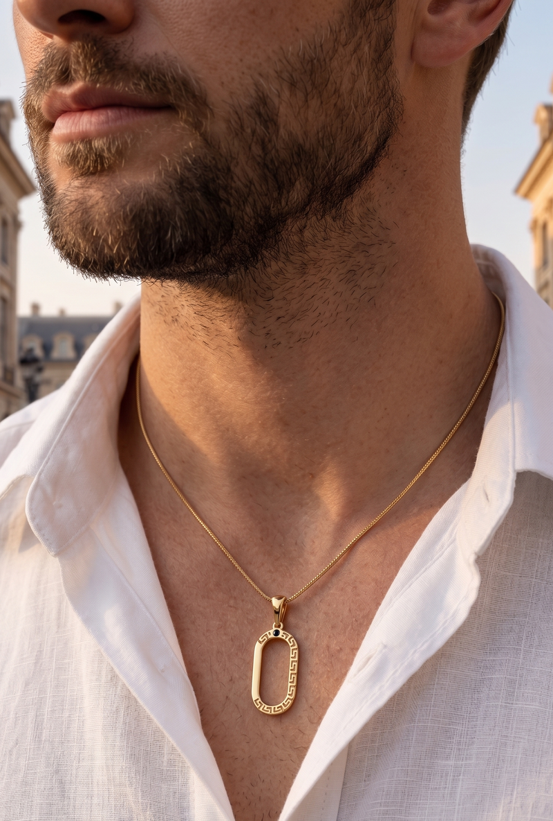 Dije Pantheon Pendant En Oro Laminado