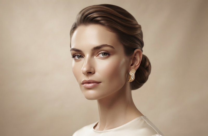 Aretes Leaf De Mujer Chapadas En Oro