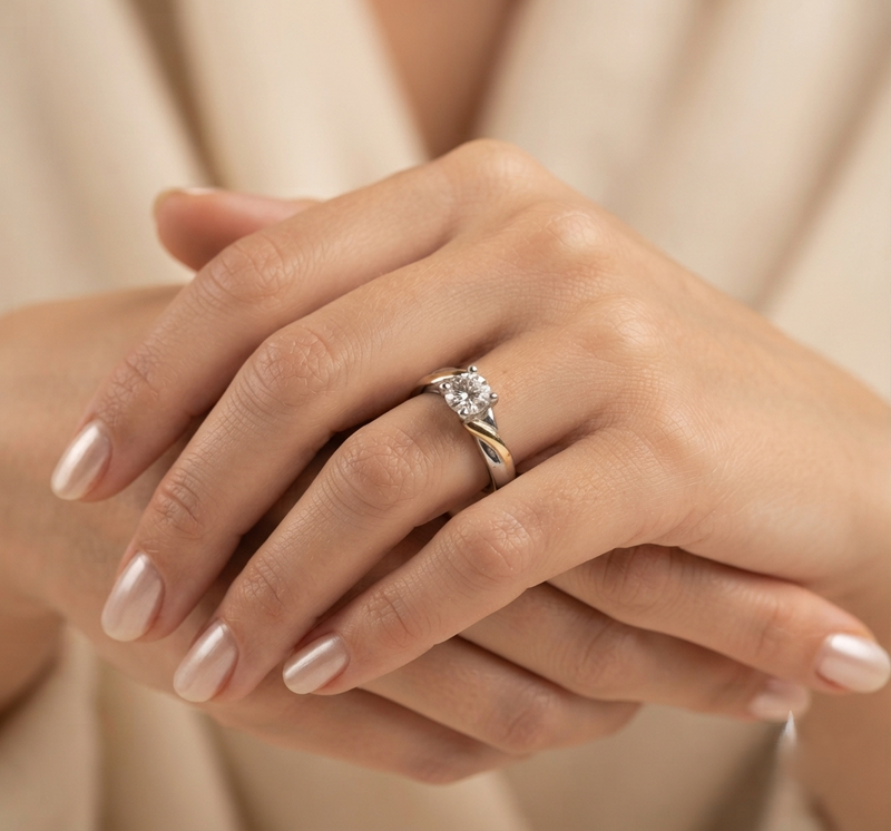 Anillo Sinfonía De Luz Oro Plata
