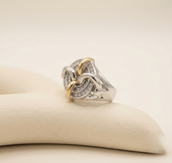 Anillo Eclipse Lunar Oro Plata