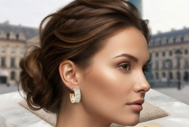 Aretes Brillit En Oro Plata