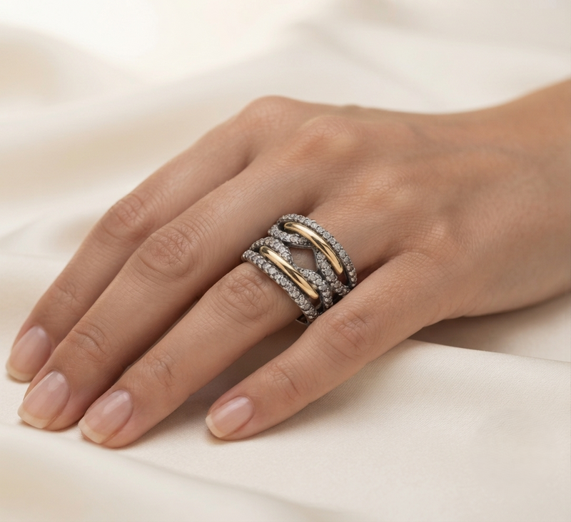 Anillo Camille Oro Plata